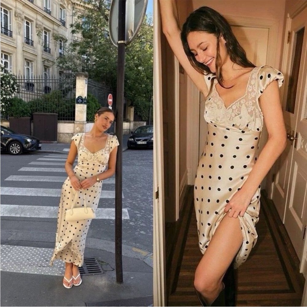 Free People Butterfly Babe Midi Dress in Tea Combo